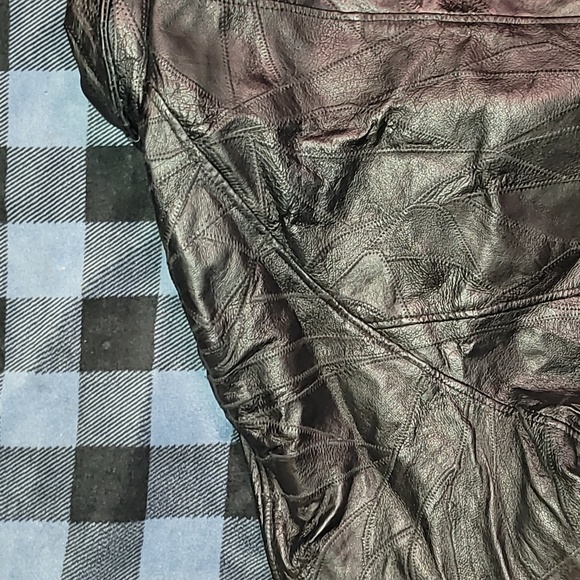 Vintage. 90s. Milan Leather. Patchwork leather. Heavyweight w/lining. Size 3x - Picture 15 of 16